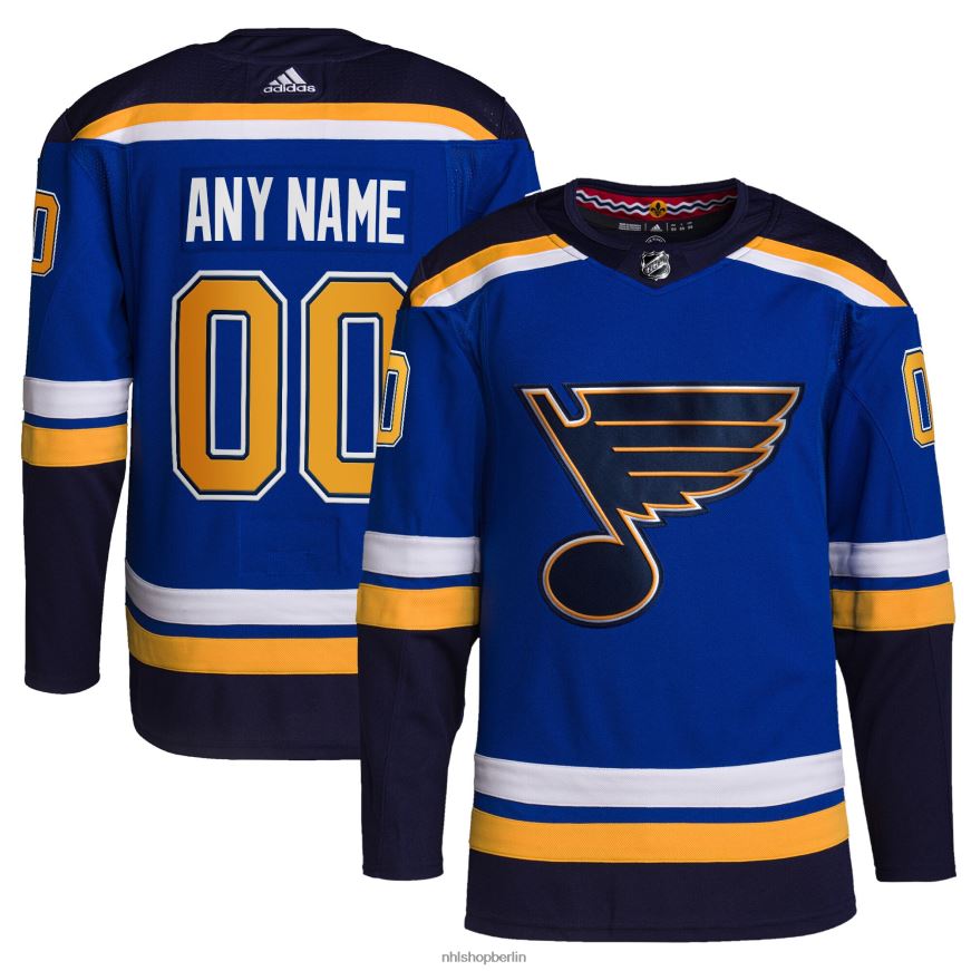 Männer NHL st Louis Blues adidas Royal Home Authentic Pro Custom Trikot Kleidung BF680T1379