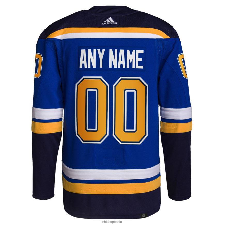 Männer NHL st Louis Blues adidas Royal Home Authentic Pro Custom Trikot Kleidung BF680T1379