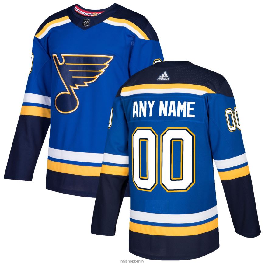 Männer NHL st Louis Blues adidas blaues authentisches individuelles Trikot Kleidung BF680T2350