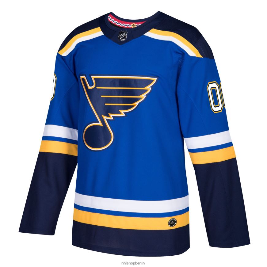 Männer NHL st Louis Blues adidas blaues authentisches individuelles Trikot Kleidung BF680T2350