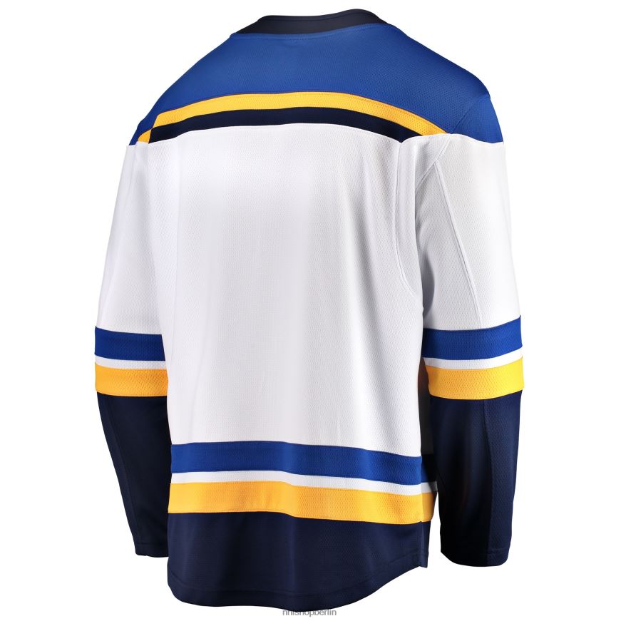 Männer NHL st Weißes Breakaway-Auswärtstrikot mit Louis Blues Fanatics-Logo Kleidung BF680T1772