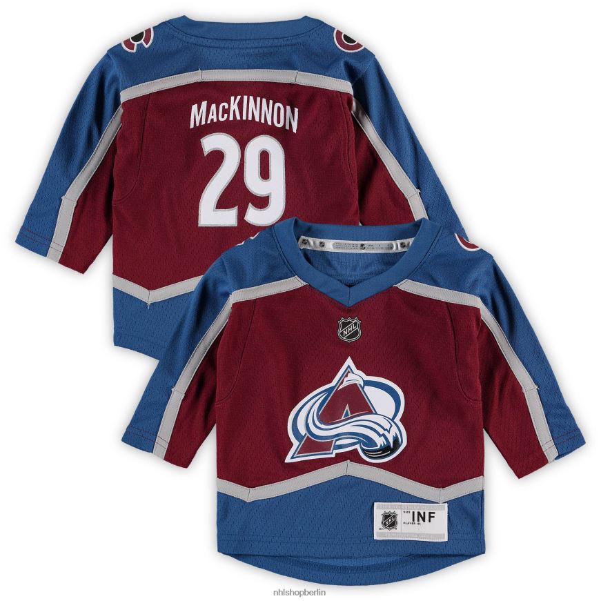 Säugling NHL Colorado Avalanche Nathan Mackinnon Burgunder-Heim-Replika-Spielertrikot Kleidung BF680T221