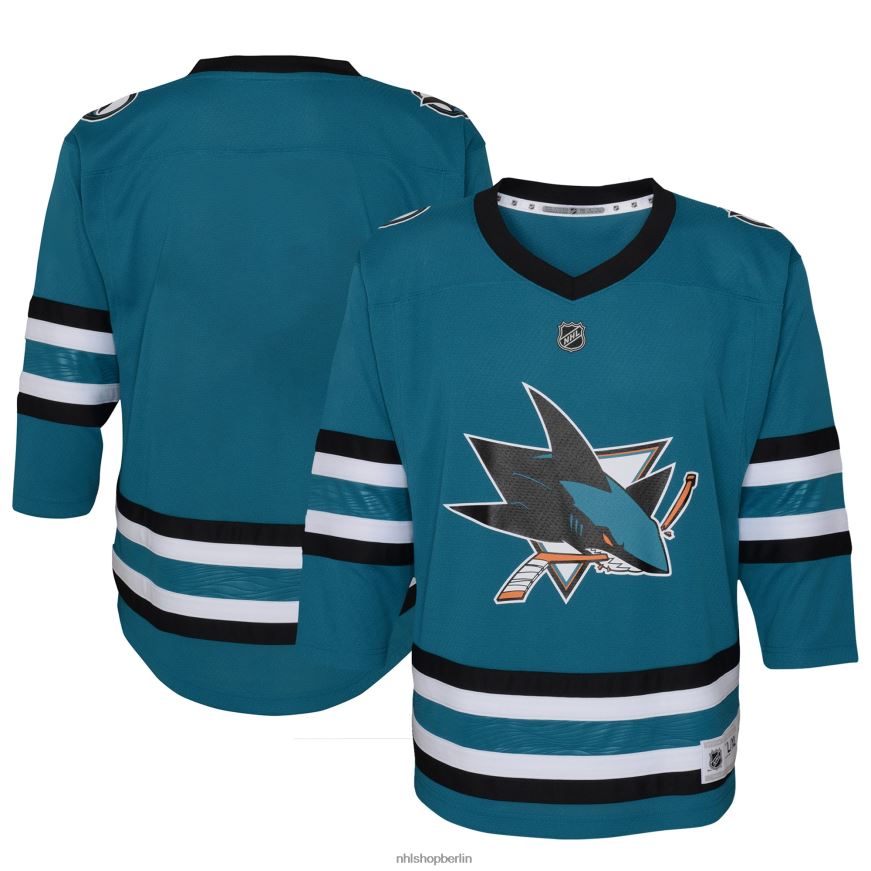 Säugling NHL Heimtrikot der San Jose Sharks in Blaugrün Nachbildung der Mannschaft Kleidung BF680T1124