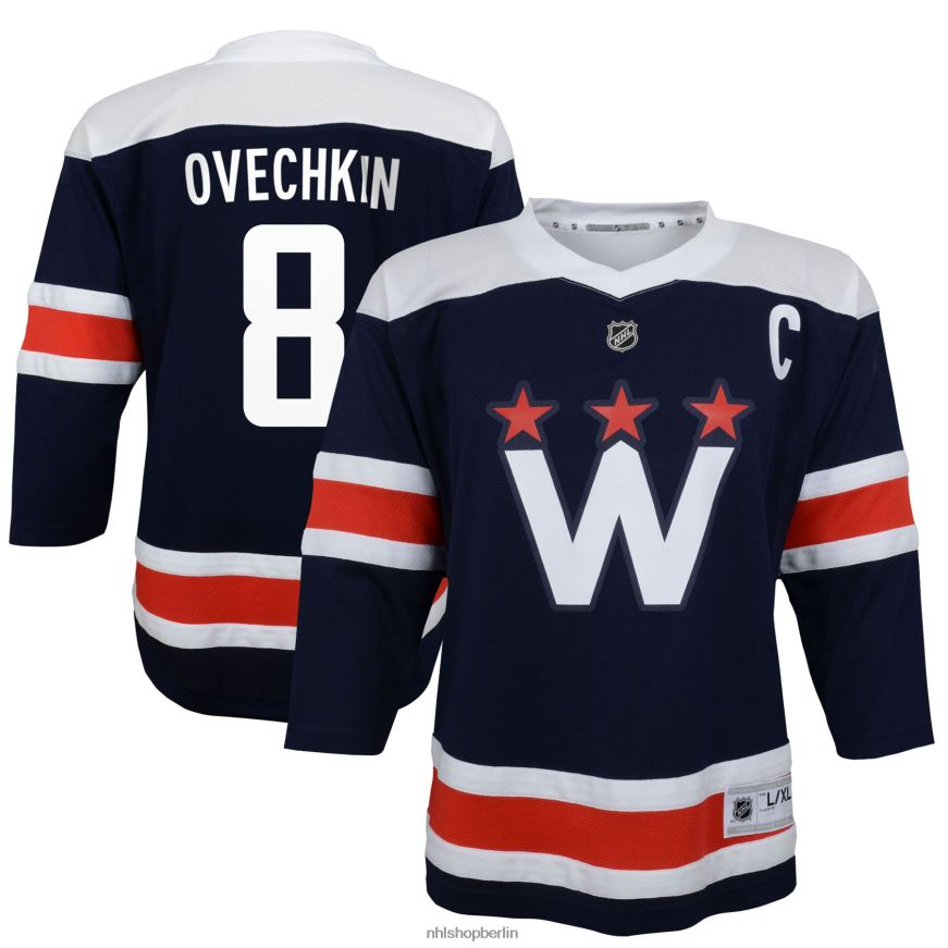 Säugling NHL Washington Capitals Alexander Ovechkin Navy 2020/21 alternatives Replica-Spielertrikot Kleidung BF680T1120