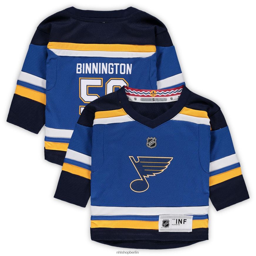 Säugling NHL st Louis Blues Jordan Binnington Blue Home Replik-Spielertrikot Kleidung BF680T637