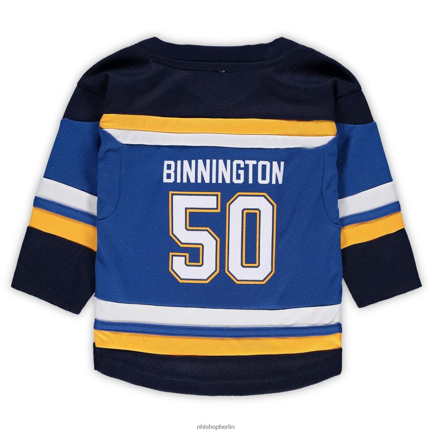 Säugling NHL st Louis Blues Jordan Binnington Blue Home Replik-Spielertrikot Kleidung BF680T637