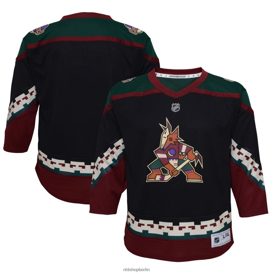 Jugend NHL Arizona Coyotes Heimtrikot 2021/22 in Schwarz Kleidung BF680T2437