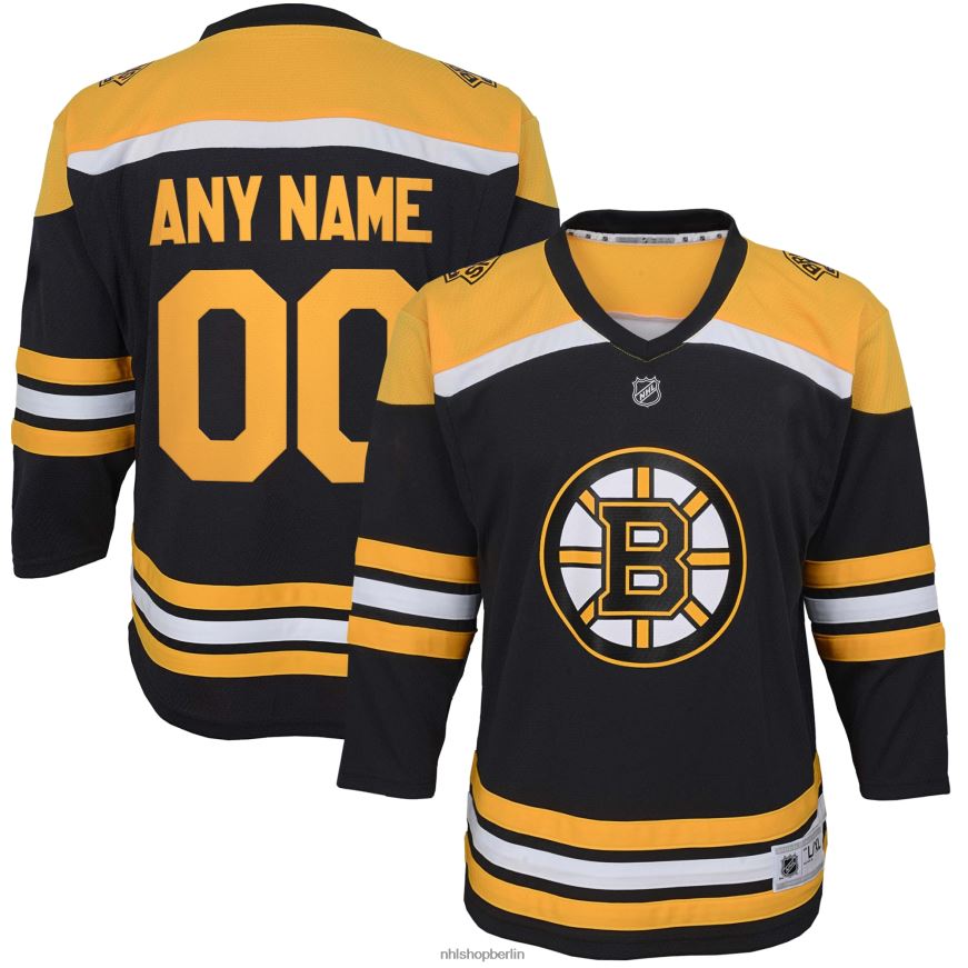 Jugend NHL Boston Bruins schwarzes Replika-Heimtrikot nach Maß Kleidung BF680T69