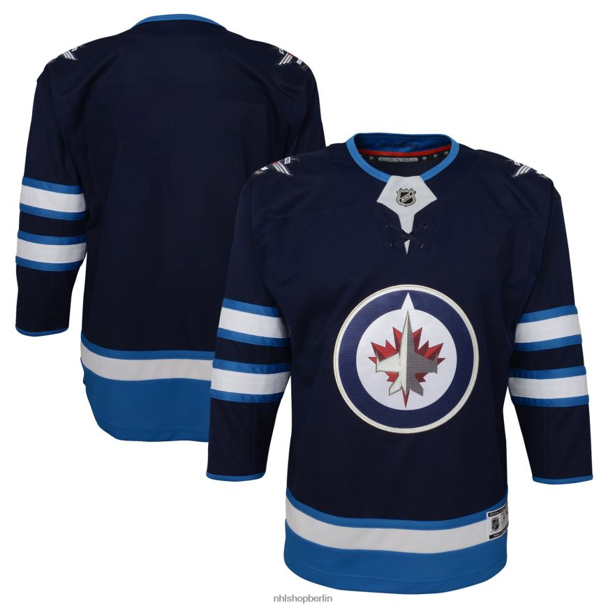 Jugend NHL Winnipeg Jets Navy Home Premier Trikot Kleidung BF680T2431