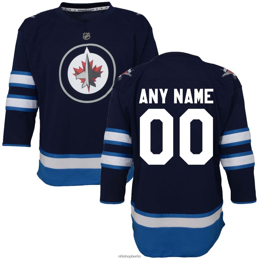 Kleinkind NHL Winnipeg Jets Navy Heimtrikot nach Maß Kleidung BF680T2005